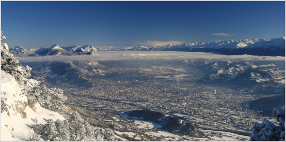 Grenoble depuis Lans en Vercors - 18 décembre 2010